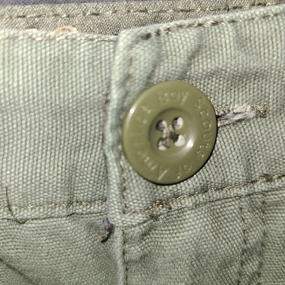 Boy Scouts Of America Boy Cargo Shorts Olive Green Uniform Official Youth 14